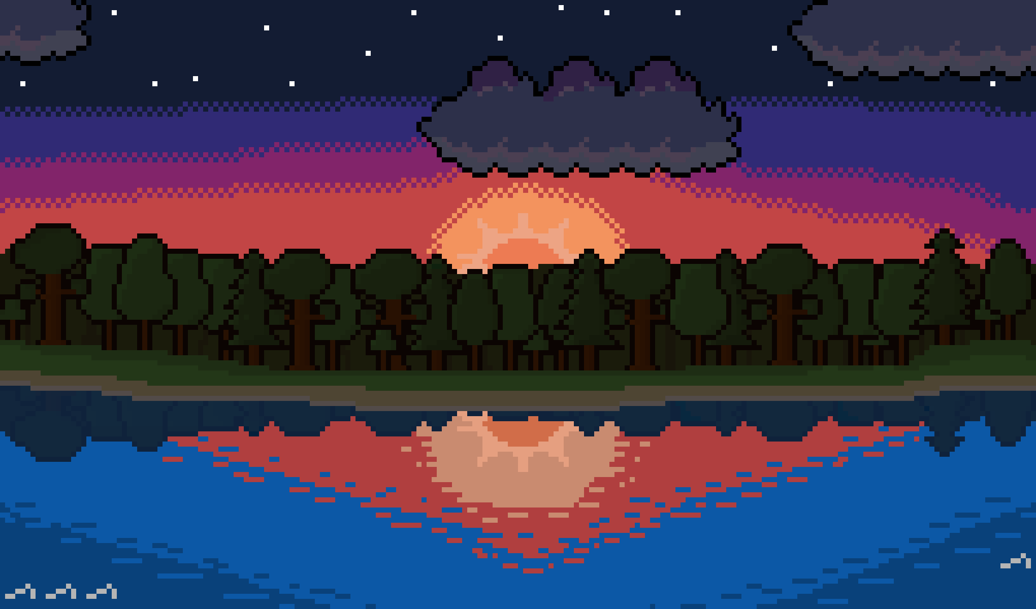 Pixelate Sunset horizontal